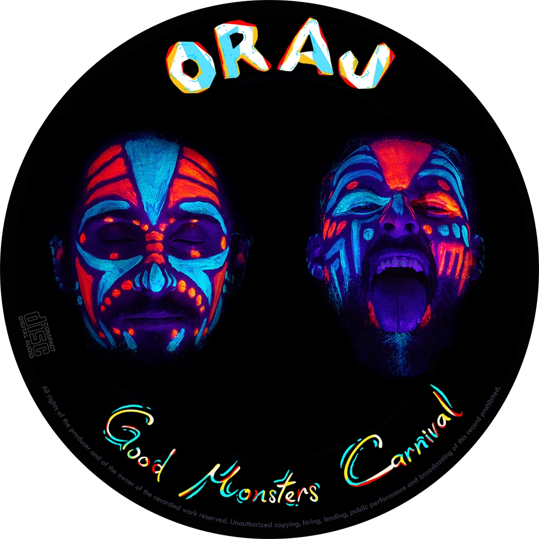 ORAJ album Good Monsters Carnival rond de CD alternatif du groupe ORAJ album Good Monsters Carnival