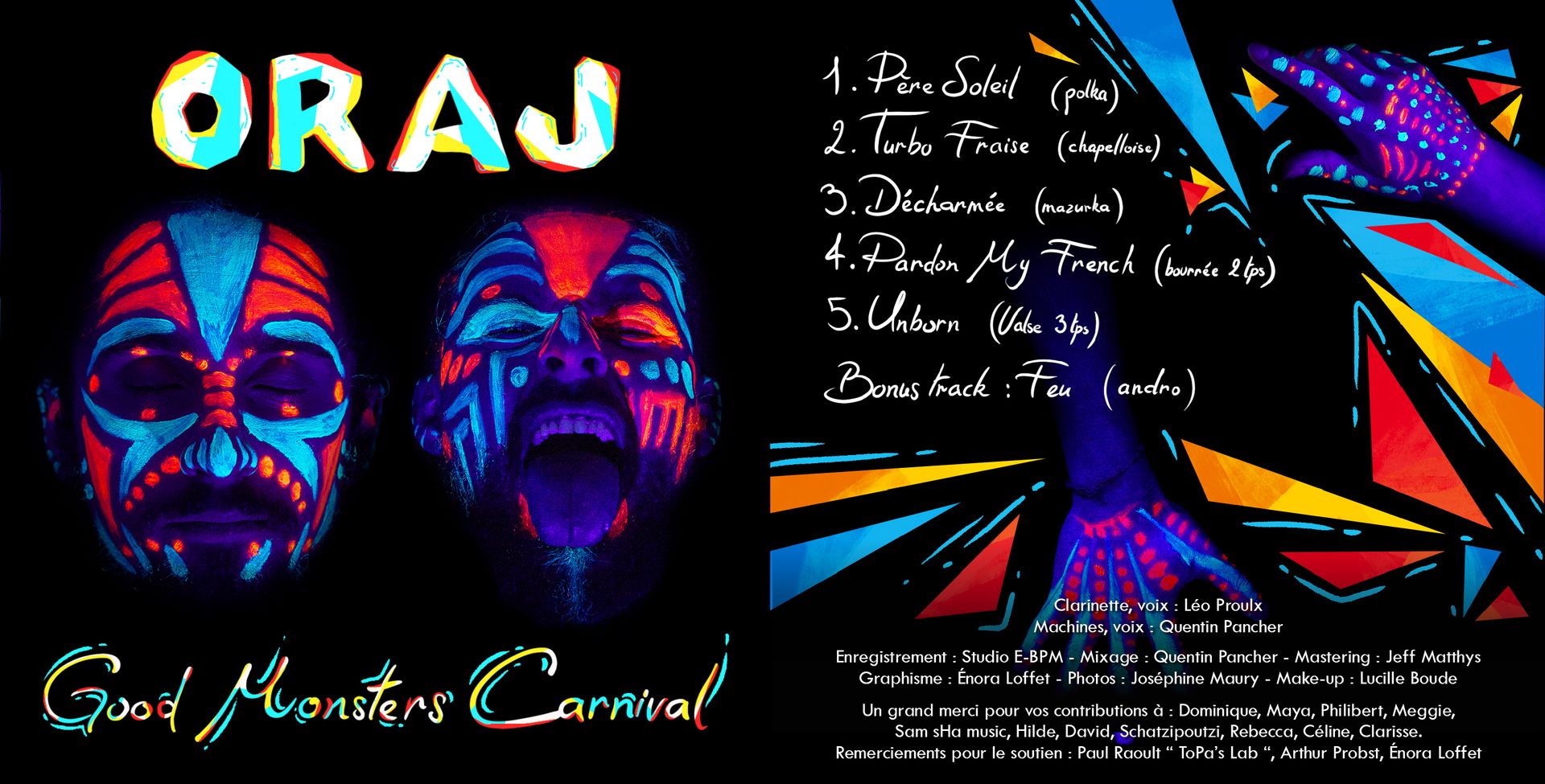 ORAJ album Good Monsters Carnival ORAJ pochette de l'album Good Monsters Carnival