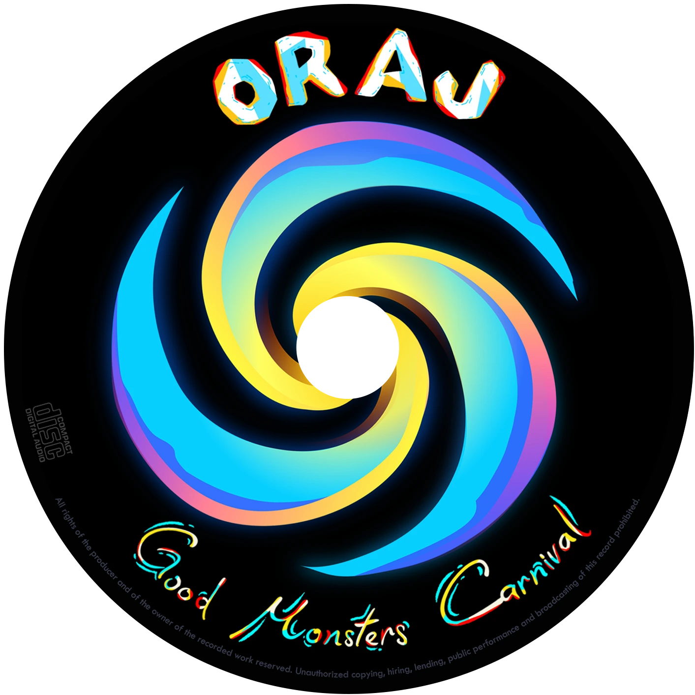 ORAJ album Good Monsters Carnival ORAJ - rond de CD