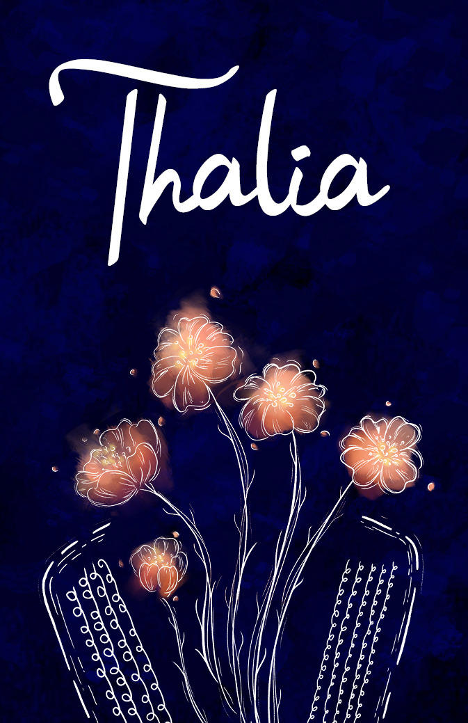 Thalia bal folk recto de la carte de visite du solo d'accordéon de Thalia balfolk