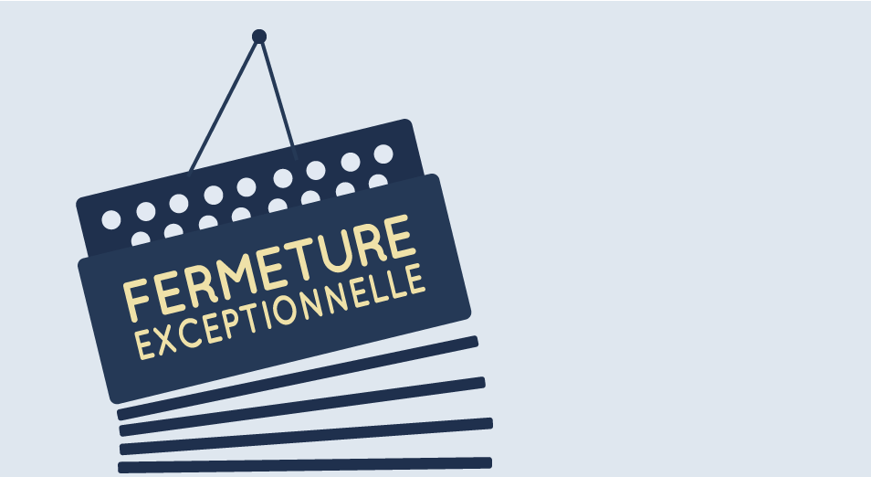 template graphique fermeture exceptionnel illustration en accordéon