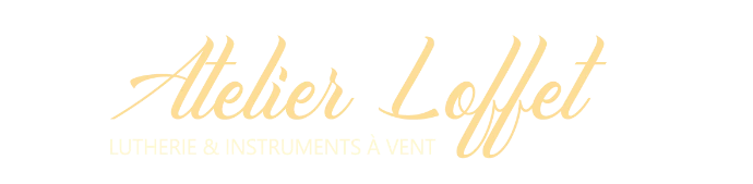 logo de l'atelier loffet, typographie simple, signature
