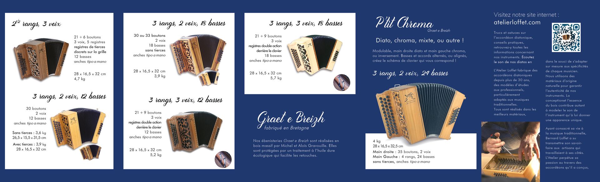 verso du catalogue commercial de l'atelier Loffet